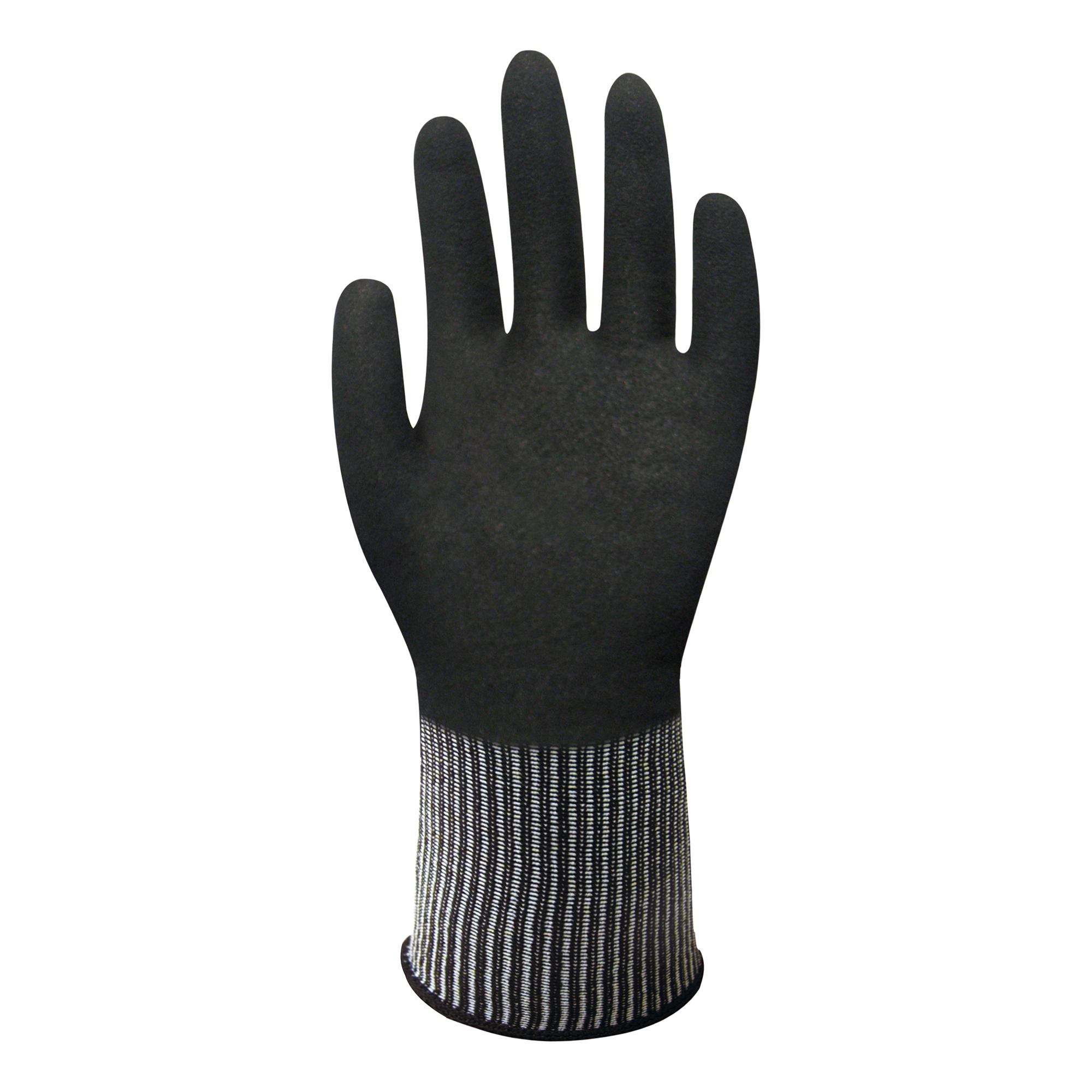 Black Cotton Beaded Grip Gloves