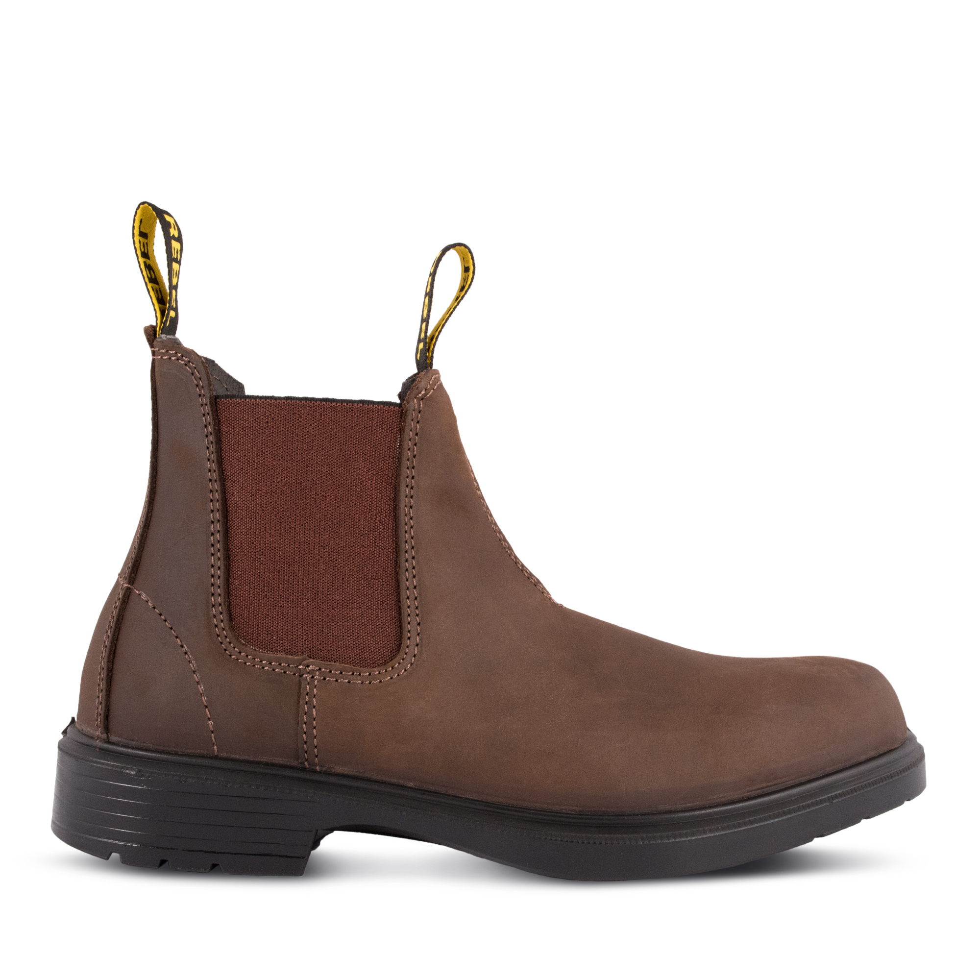 laceless steel toe boots