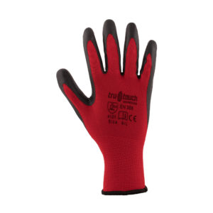 Tru Touch Red PU Coated Gloves_back