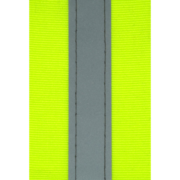 Lime Stitched Reflective Tape _Close-up