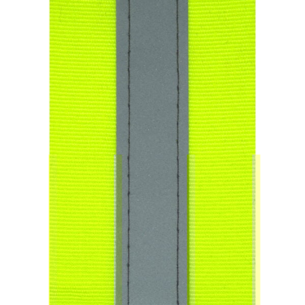 Lime Stitched Reflective Tape _Close-up