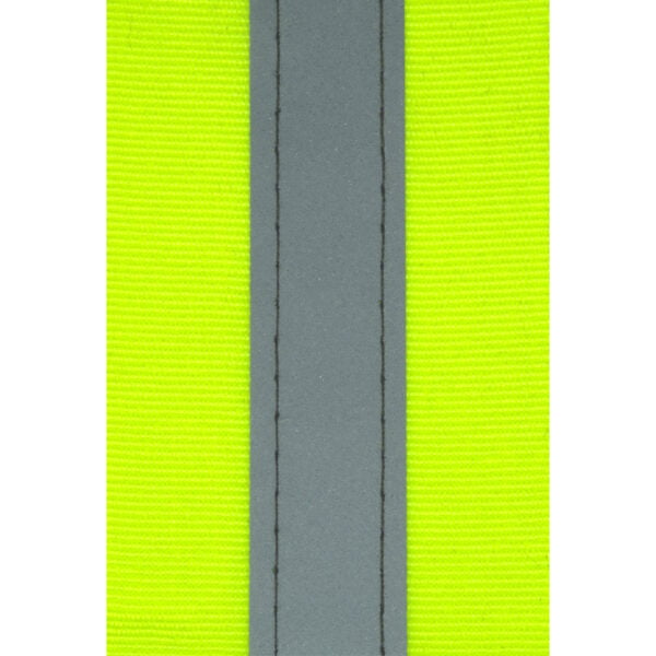 Lime Stitched Reflective Tape _Close-up