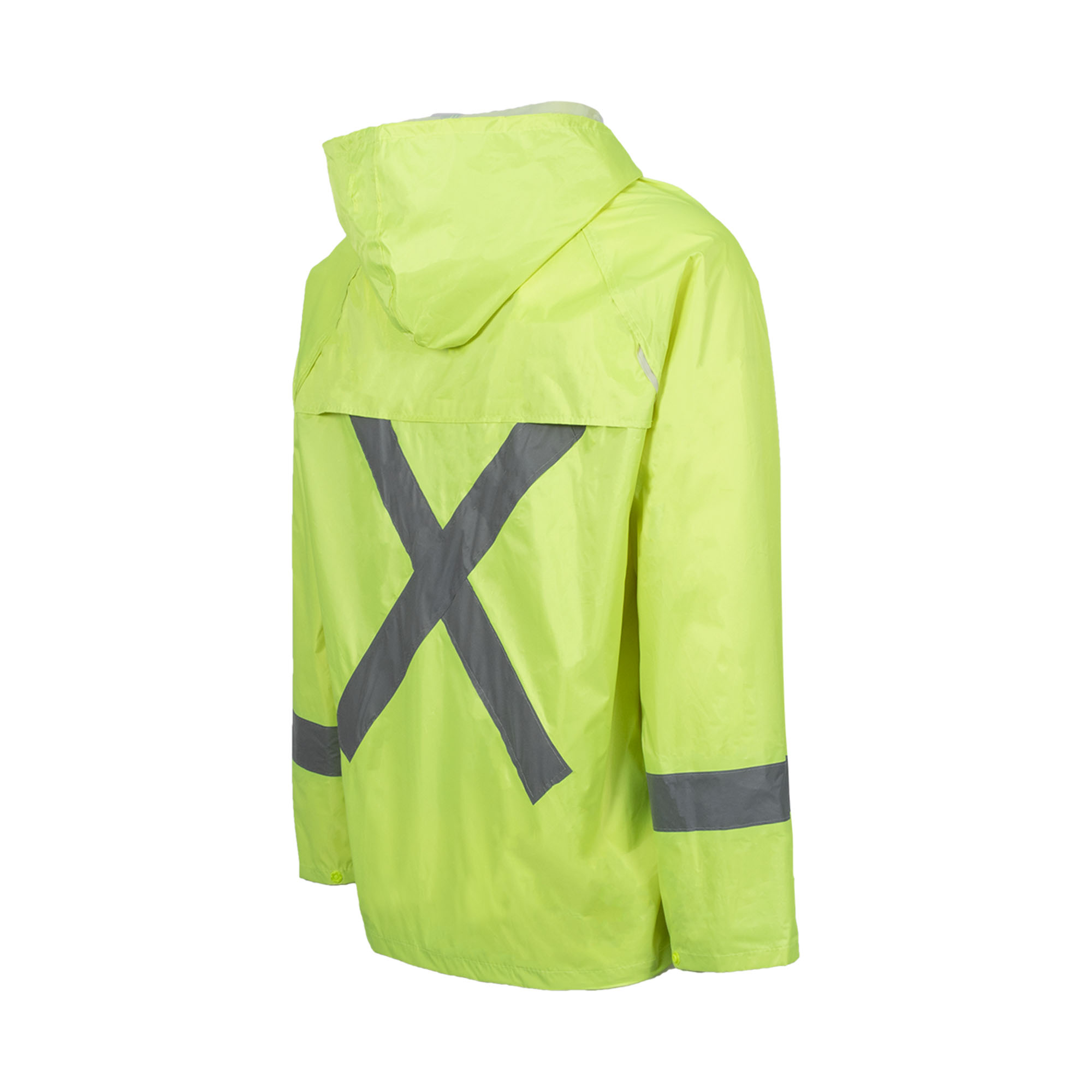 High Visibility Lime Rain Jacket & Pant for Men Safety Reflective Rain Suit M, Lime 02