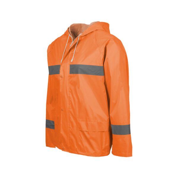 Rubberised Hi Viz Reflective Orange Rainsuit