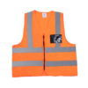 Orange Reflective Vest with Zip & ID Pocket