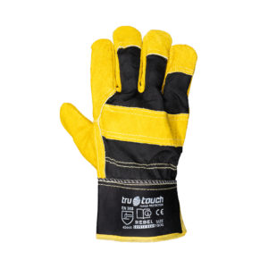 TruTouch_Leather_Rigger_Yellow_Lined_Glove_Front