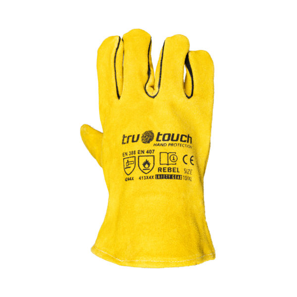 Yellow Lined Welders Superior Wrist Length Gloves