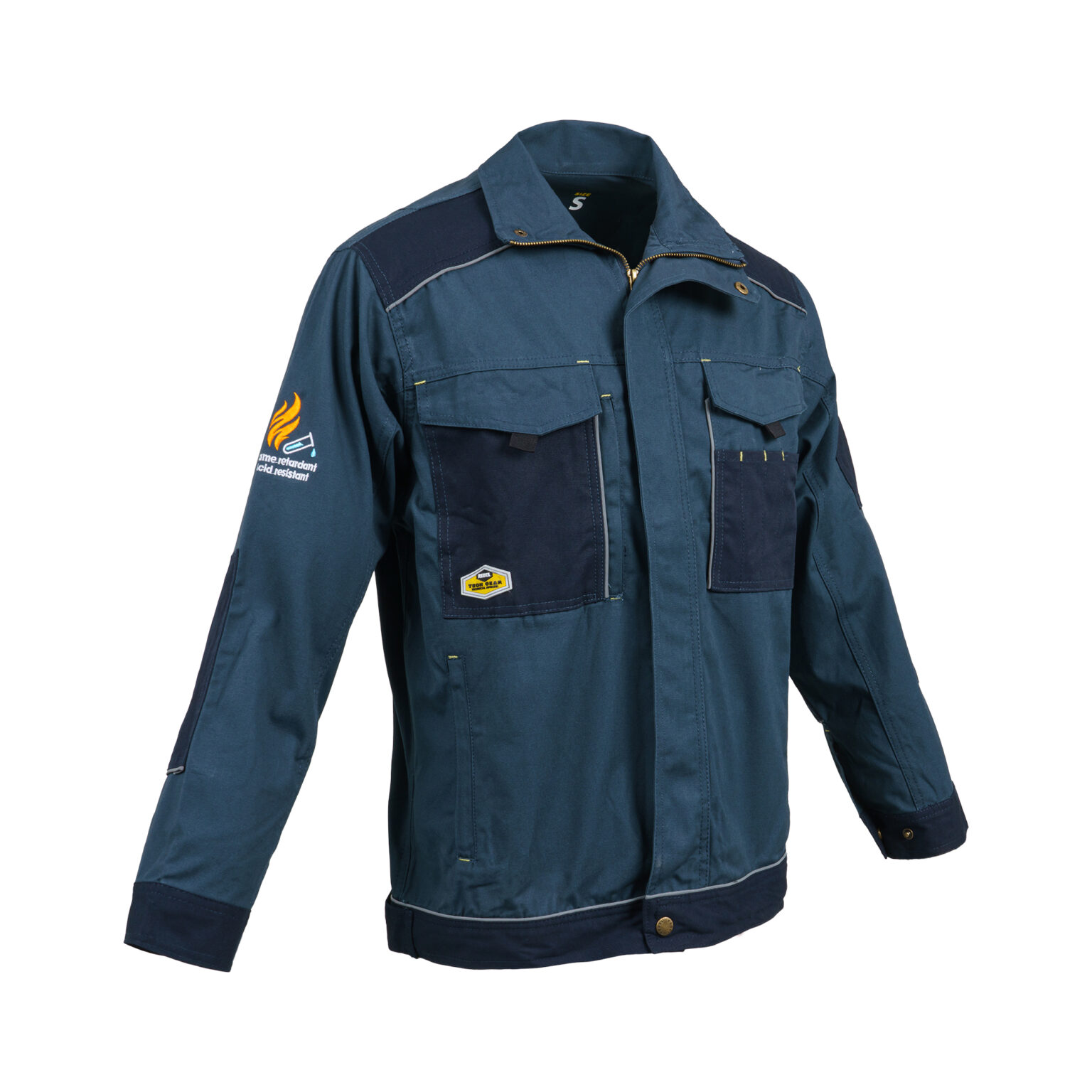 REBEL Tech Gear Acid Flame Jacket Airforce Blue REBEL Safety Gear