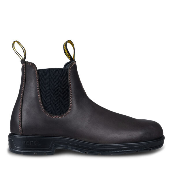 Urban Retro Classic Chelsea Boot Dark Brown - REBEL Safety Gear