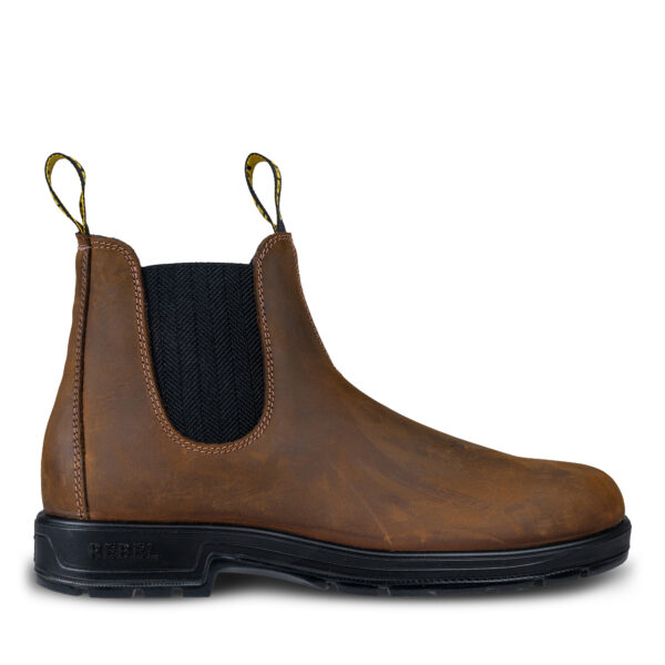 REBEL Urban Retro Classic Chelsea Boot Rustic Brown