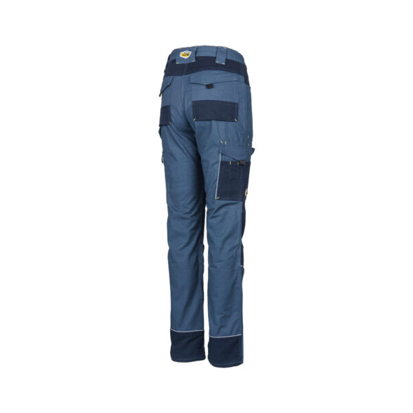 REBEL Ladies Tech Gear Acid Flame Trousers Airforce Blue - Image 3