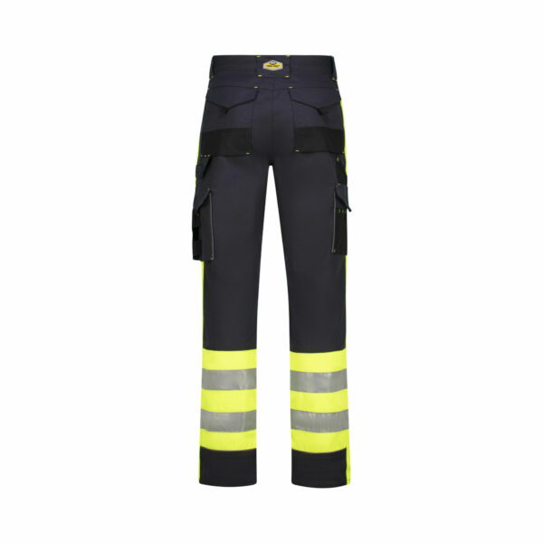 REBEL Men’s Tech Gear Trousers NightGlo Lime and Gun Metal - Image 3