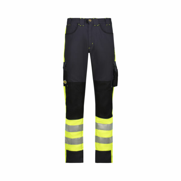 REBEL Men’s Tech Gear Trousers NightGlo Lime and Gun Metal - Image 7