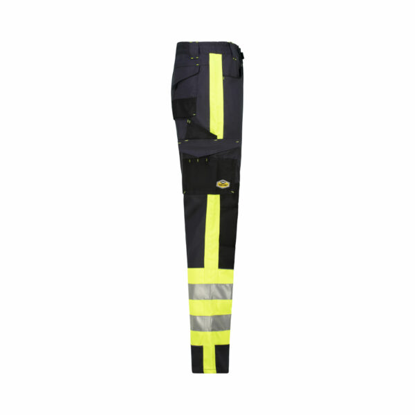 REBEL Men’s Tech Gear Trousers NightGlo Lime and Gun Metal - Image 5